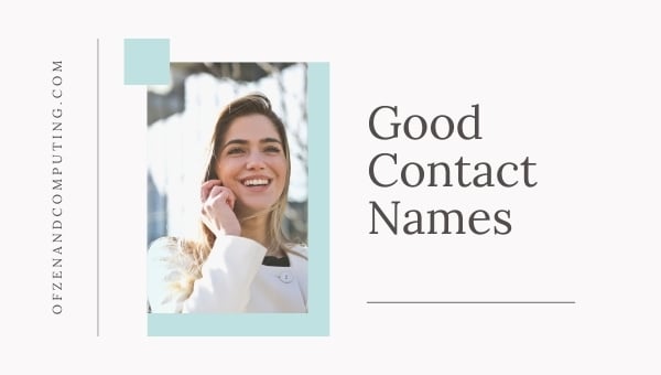 Good Contact Names (2024)