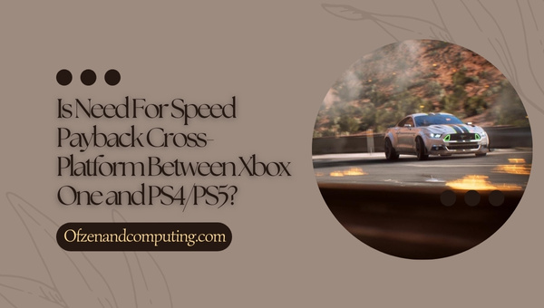 Need For Speed Payback ข้ามแพลตฟอร์มระหว่าง Xbox One และ PS4/PS5 หรือไม่