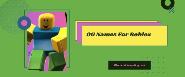 OG Names For Roblox 2024 (Usernames)
