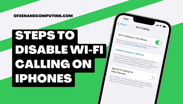 How to Turn Off Wi-Fi Calling on iPhones?