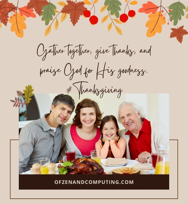 Légendes chrétiennes de Thanksgiving pour Instagram (2024)