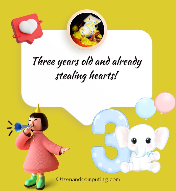 Cool 3rd Birthday Captions For Instagram (2024)