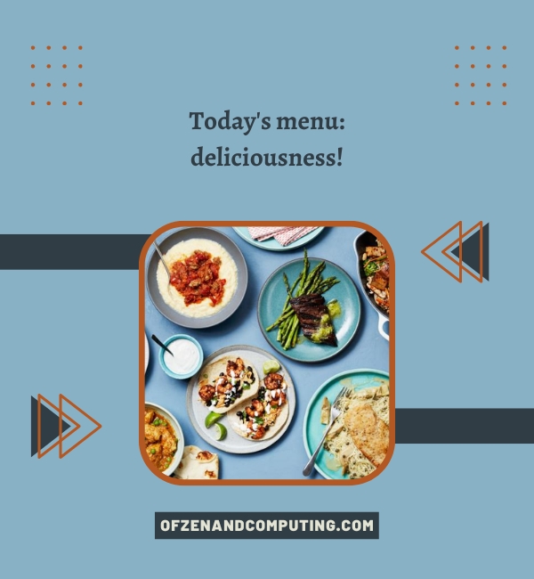 Instagram-Untertitel für von Ihnen gekochte Speisen