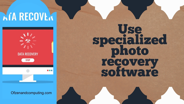Use specialized photo recovery software