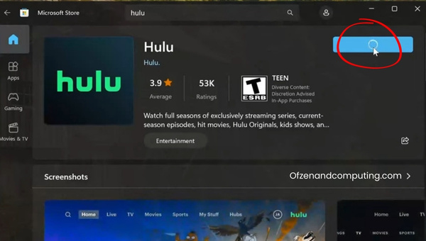 Update the Hulu app