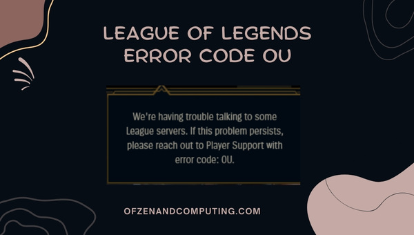 Fix League of Legends Error Code 0U in [cy]: Rise to Victory