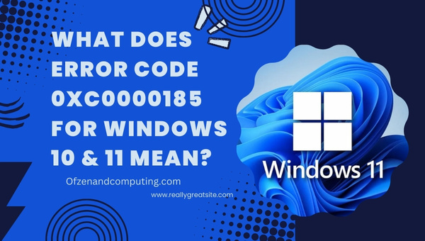What does Error Code 0xc0000185 For Windows 10 & 11 mean?