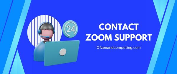 Contact Zoom Support - Fix Zoom Error Code 10008