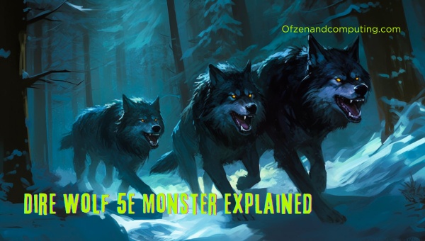 Dire Wolf 5E Monster