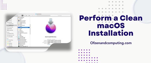 Perform a Clean macOS Installation - Fix Mac Error Code 8072
