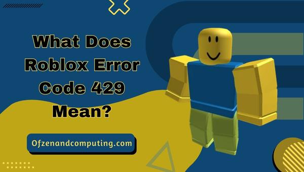 What Does Roblox Error Code 429 Mean?