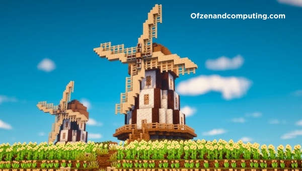 Melhores designs de moinhos de vento de Minecraft