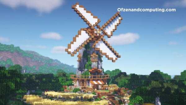 Лучшие дизайны ветряных мельниц Minecraft