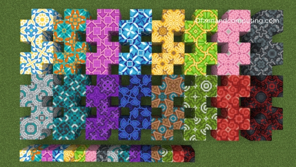 Como fazer padrões de terracota vitrificada no Minecraft