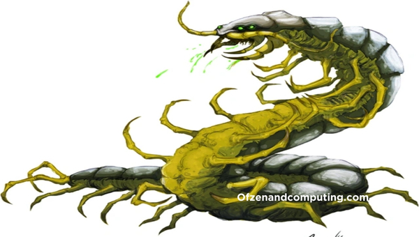 Actions of the giant centipede 5e