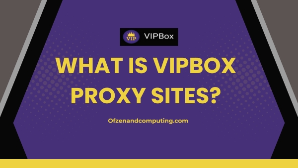 What is VIPBox Proxy Sites?