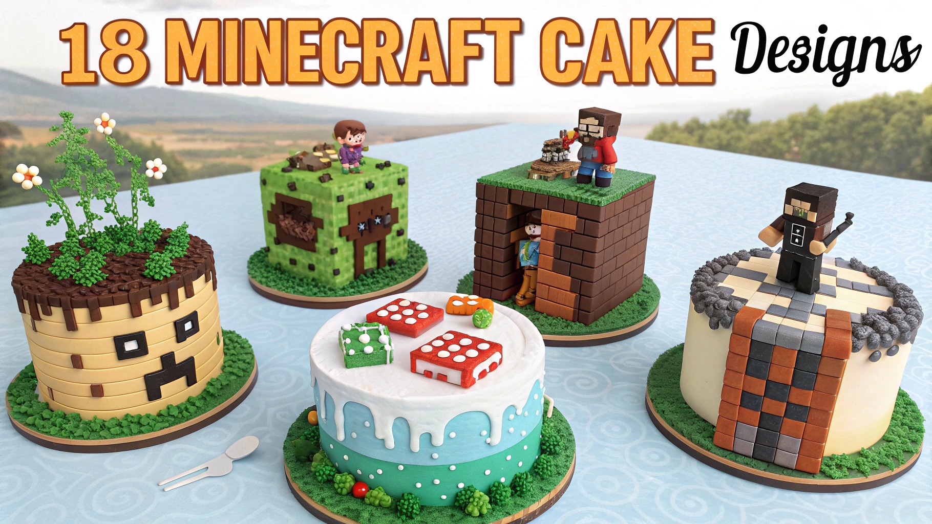 18 Minecraft Cake Designs