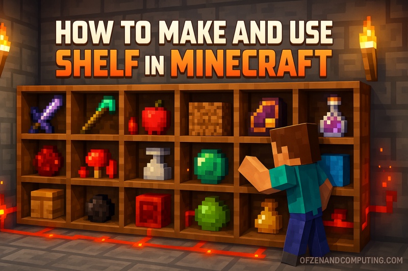 How to Make and Use Shelf in Minecraft