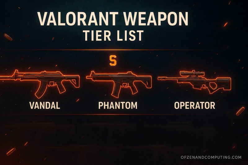 Valorant Weapon Tier List 2025