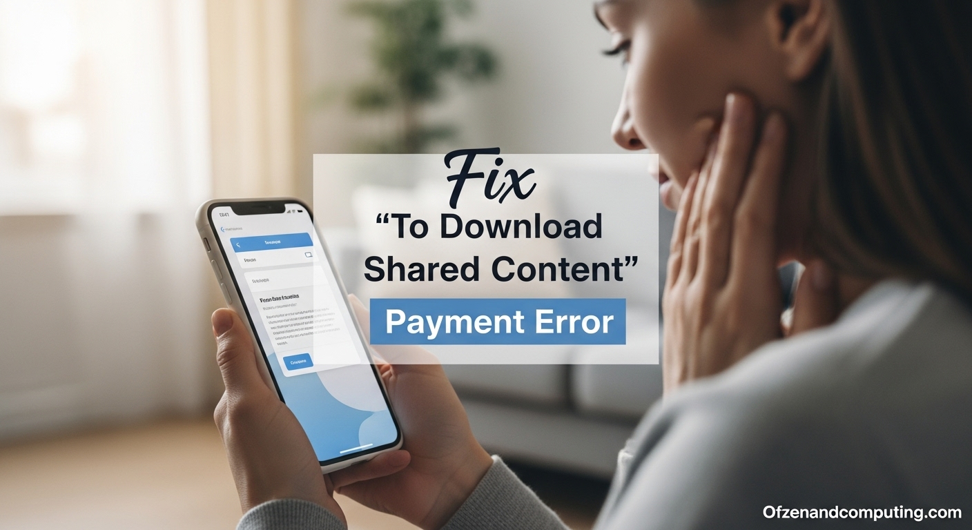 Fix "To Download Shared Content" Payment Error