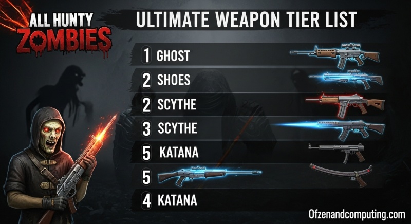 Hunty Zombies Weapon Tier List