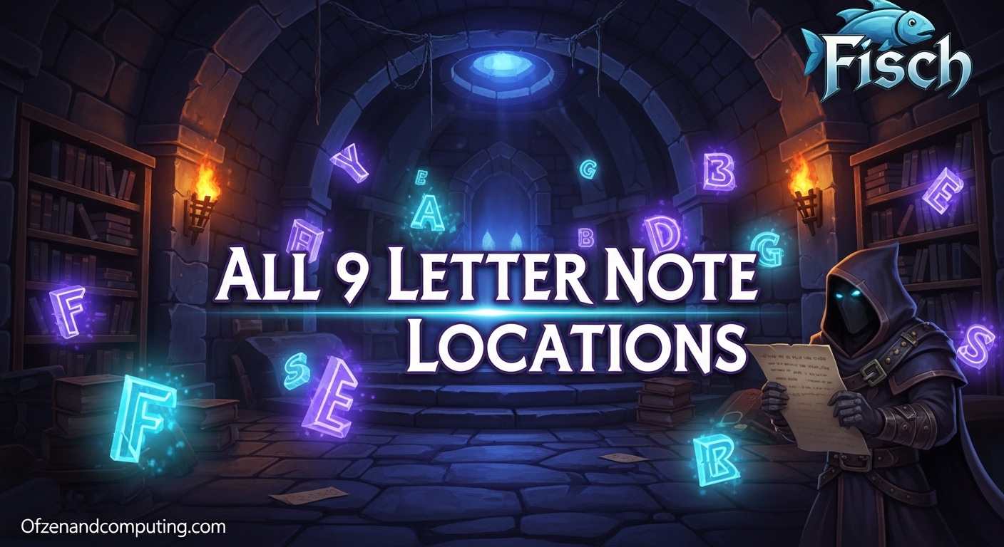 All 9 Letter Note Locations in Fisch