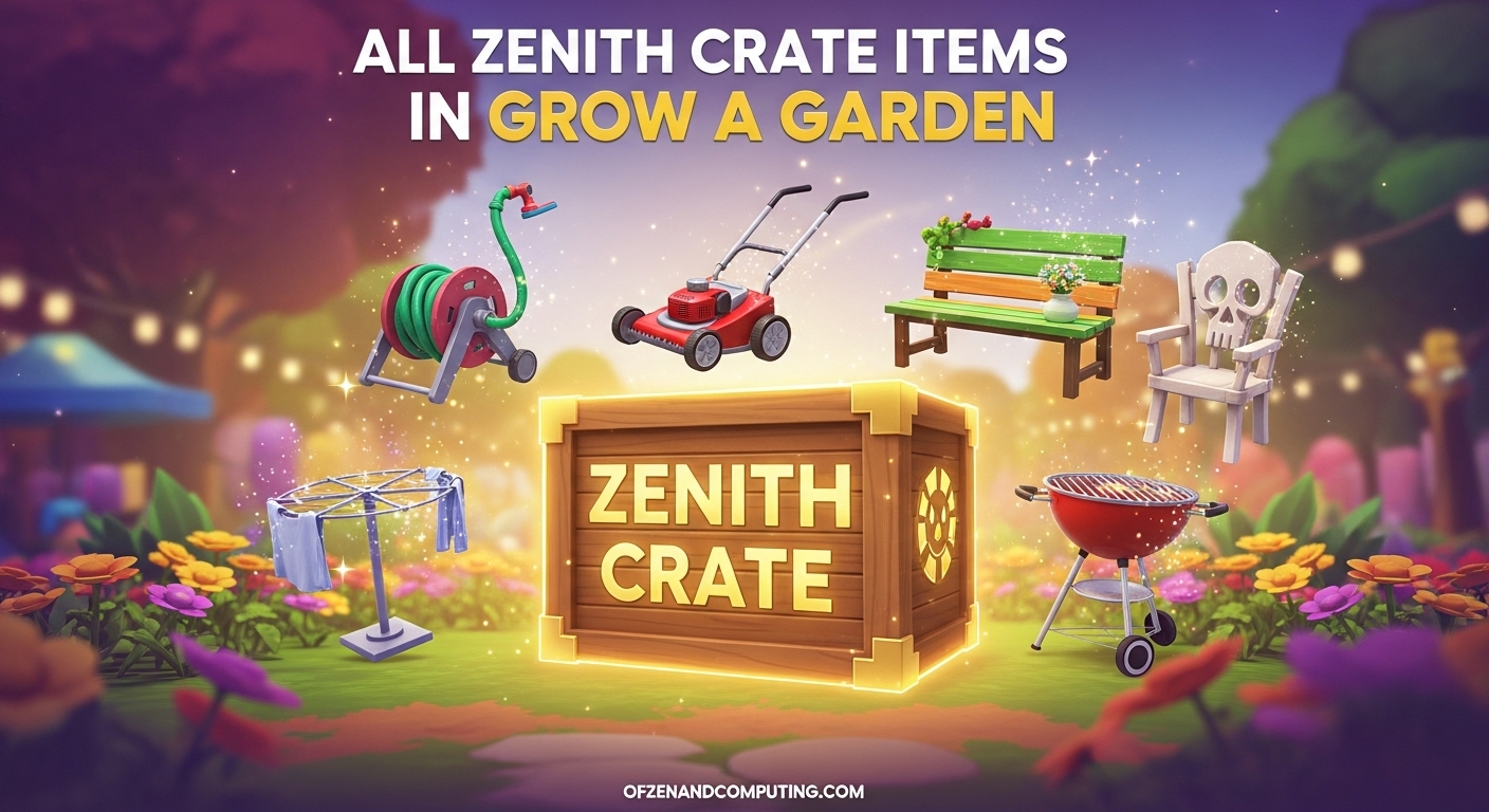 All Zenith Crate Items in Grow a Garden