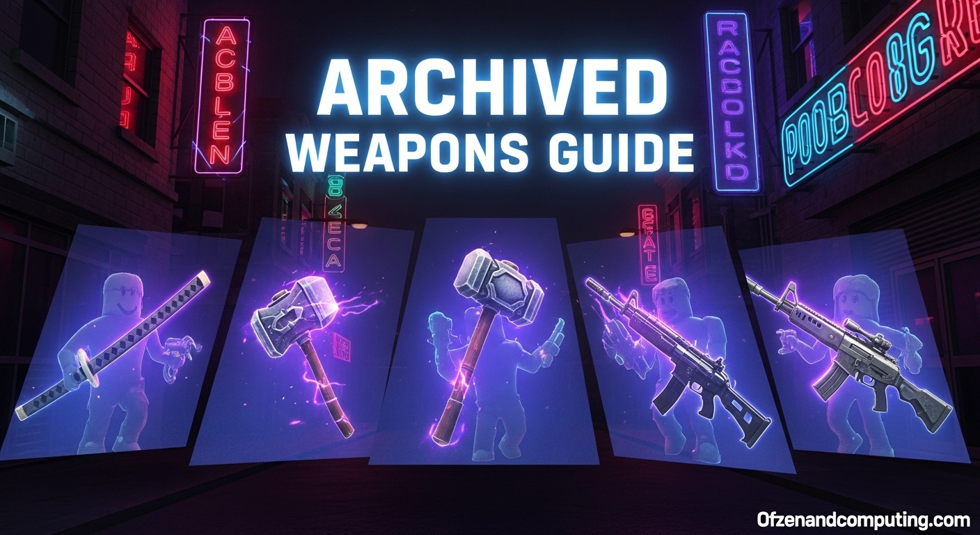 Archived Weapons Guide Roblox