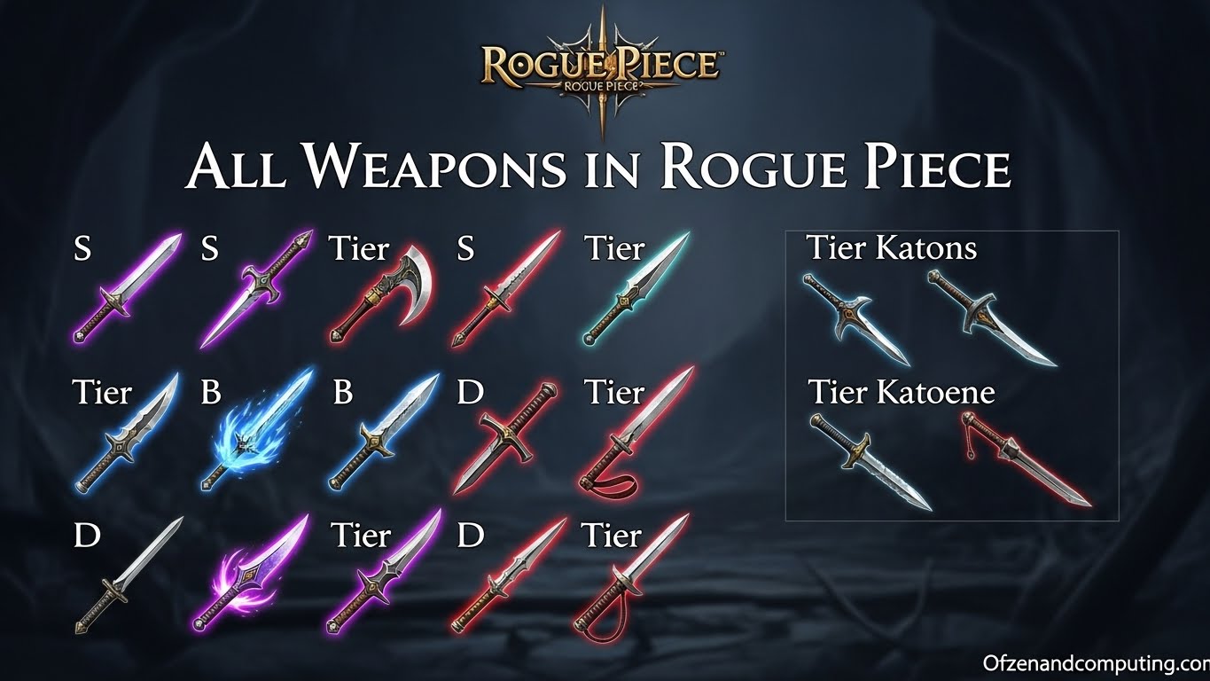 All 16 Rogue Piece Weapons Ranked