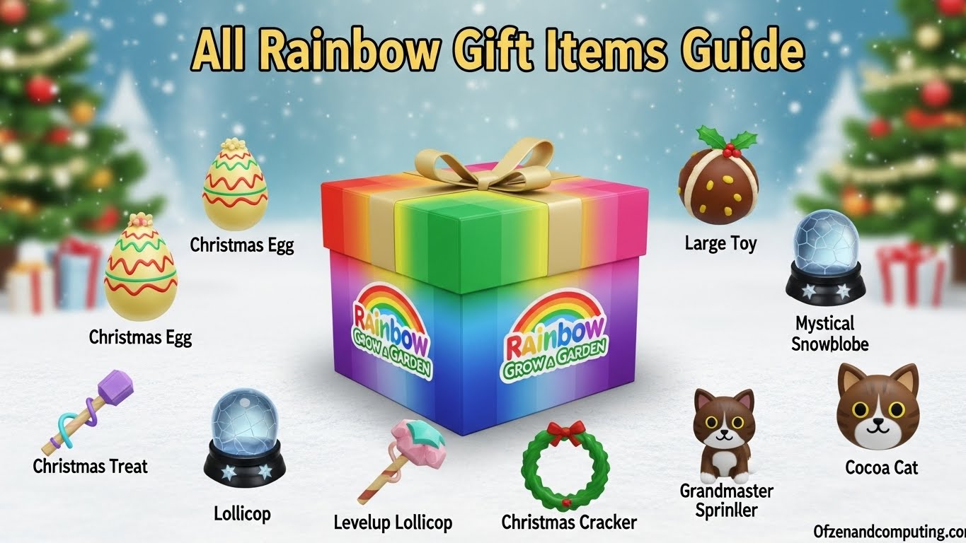 All Rainbow Gift Items in Grow a Garden