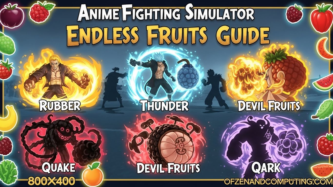 Anime Fighting Simulator Endless Fruits Guide ([nmf] [cy])