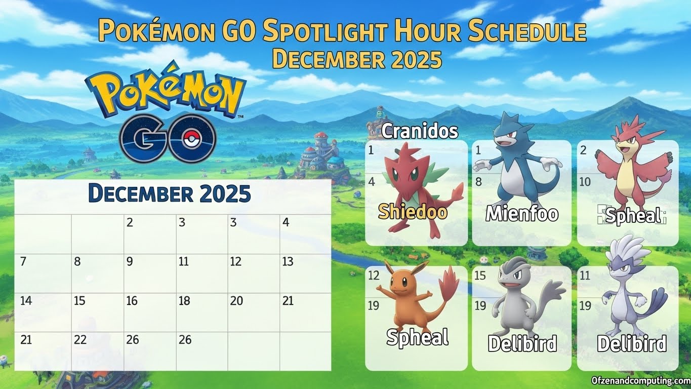 Pokemon GO Spotlight Hour Schedule