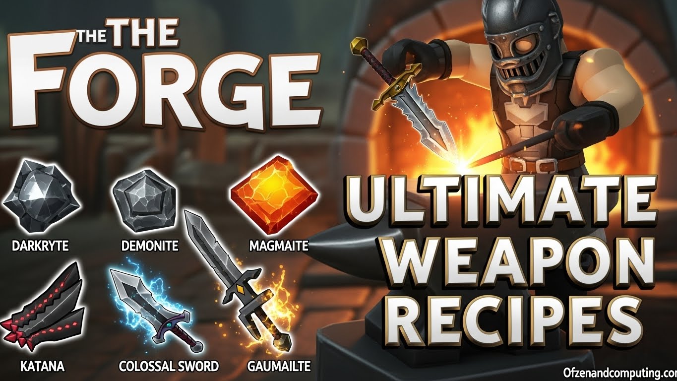 The Forge Weapon Recipes