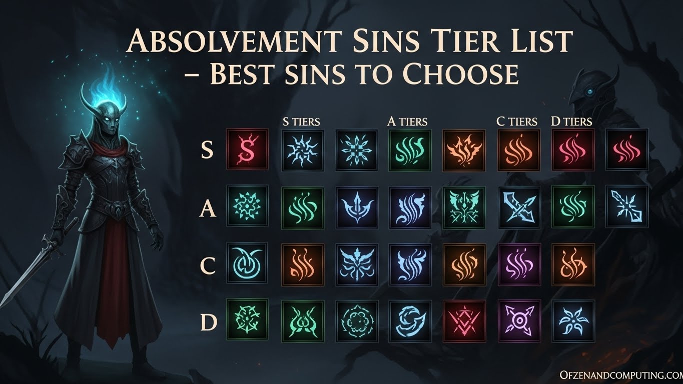Absolvement Sins Tier List
