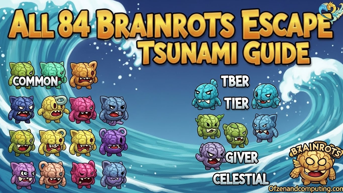 All 84 Brainrots in Escape Tsunami for Brainrots