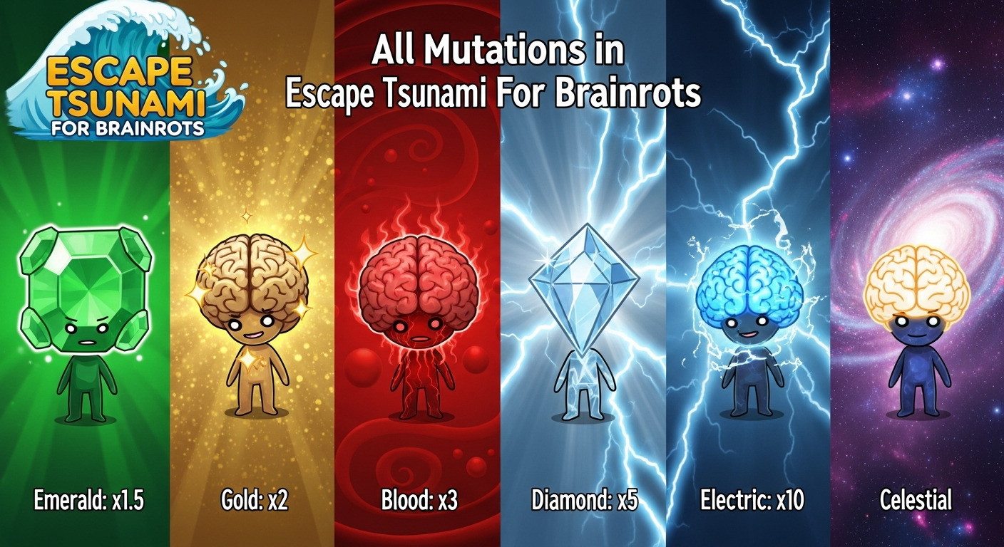 All Mutations in Escape Tsunami For Brainrots