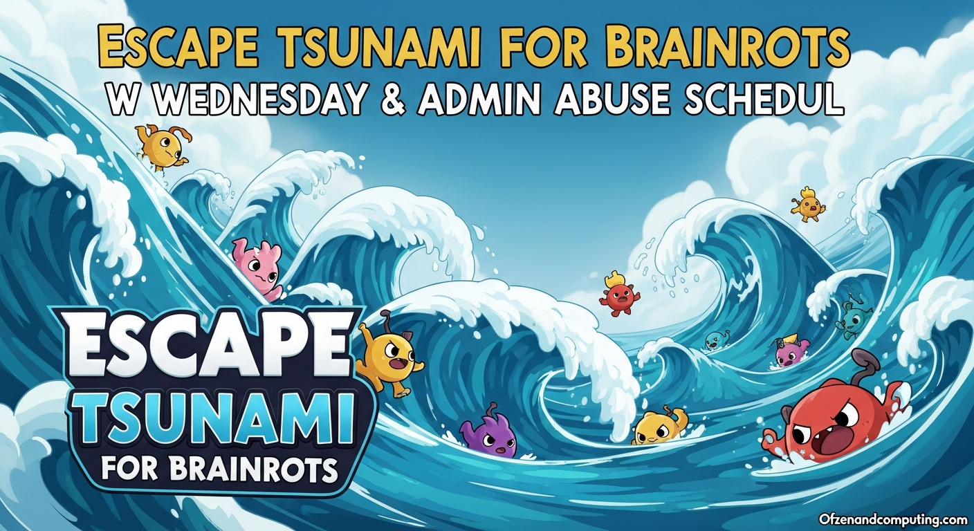 Escape Tsunami For Brainrots W Wednesday & Admin Abuse Schedule
