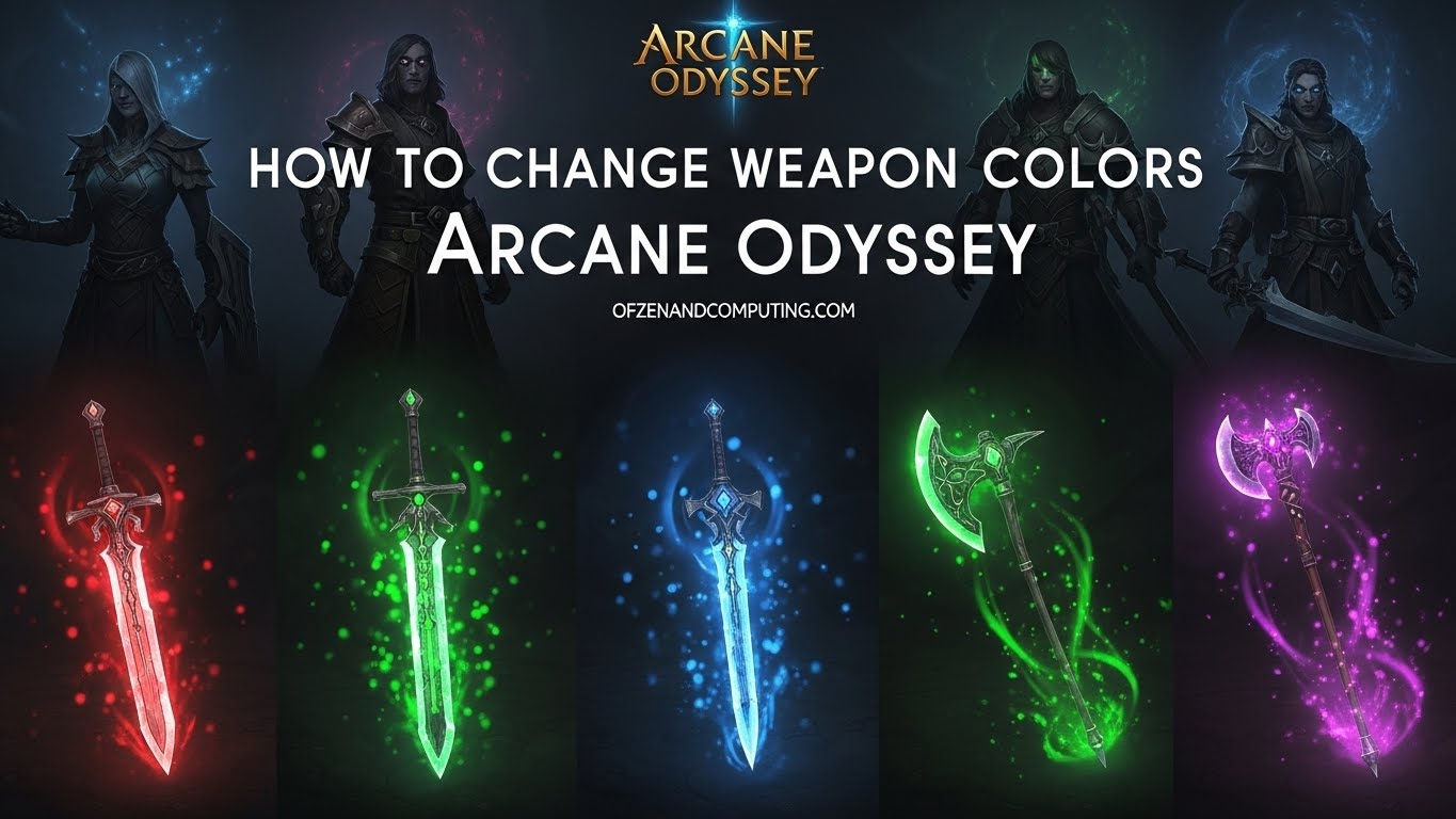 How to Change Weapon Colors Arcane Odyssey