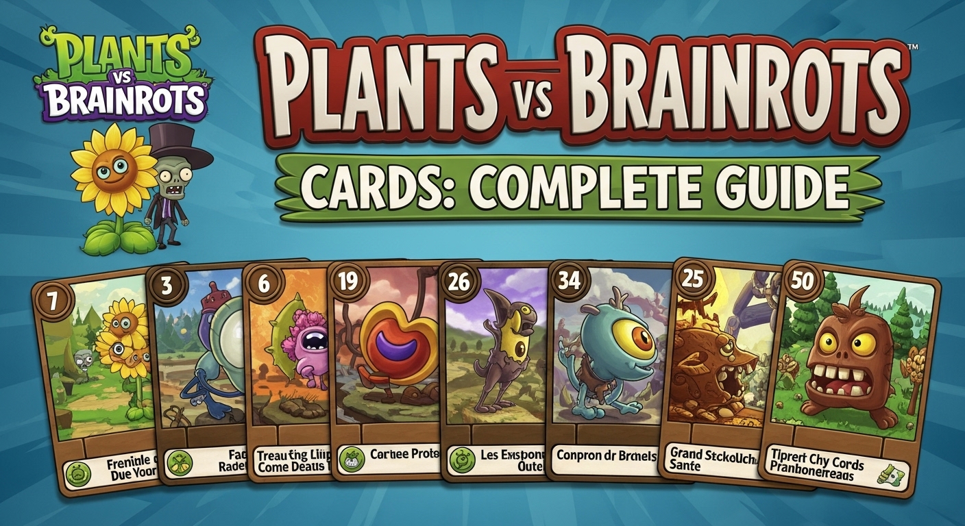 Plants vs Brainrots Cards List & How to Get Them
