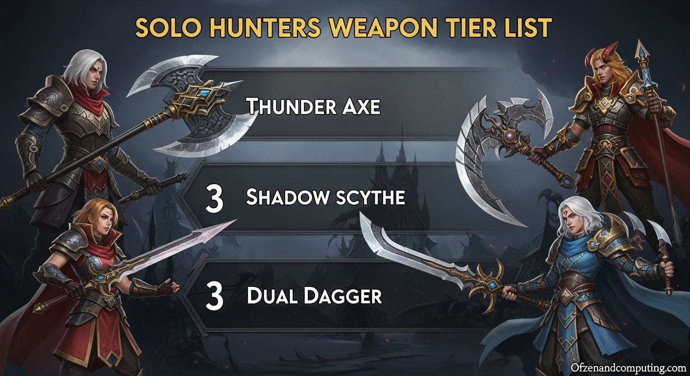 Solo Hunters Weapon Tier List