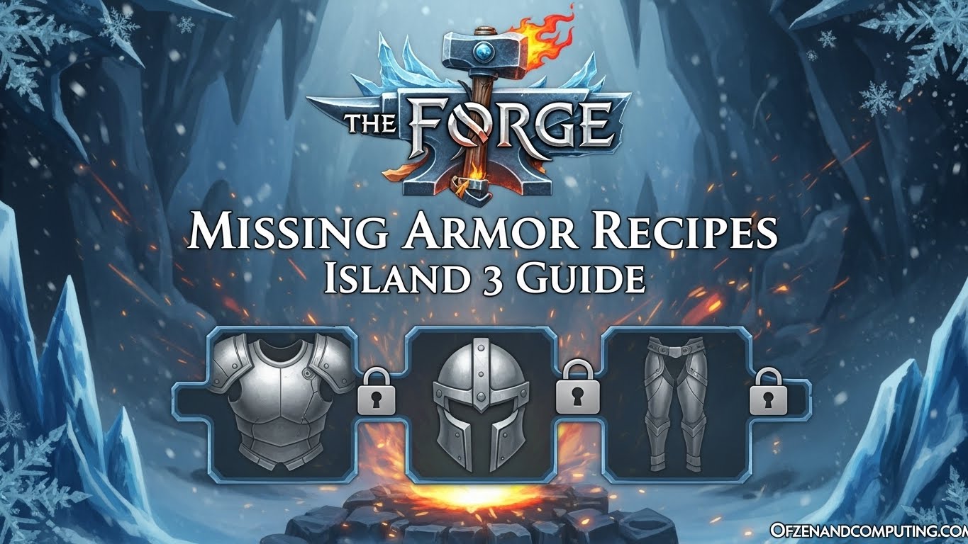 The Forge Missing Armor Recipes on Island 3
