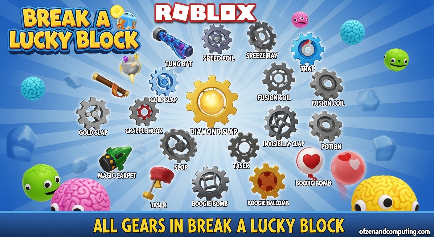 All Gears in Break a Lucky Block
