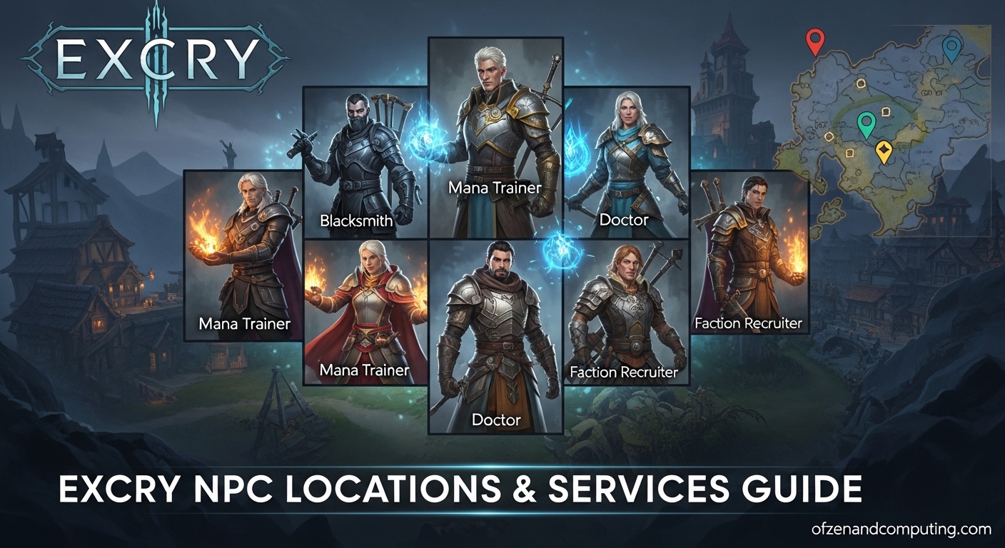 Excry NPC Locations & Services Guide