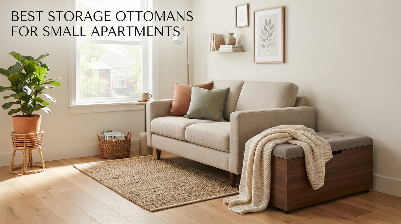 best storage ottomans for small apartments