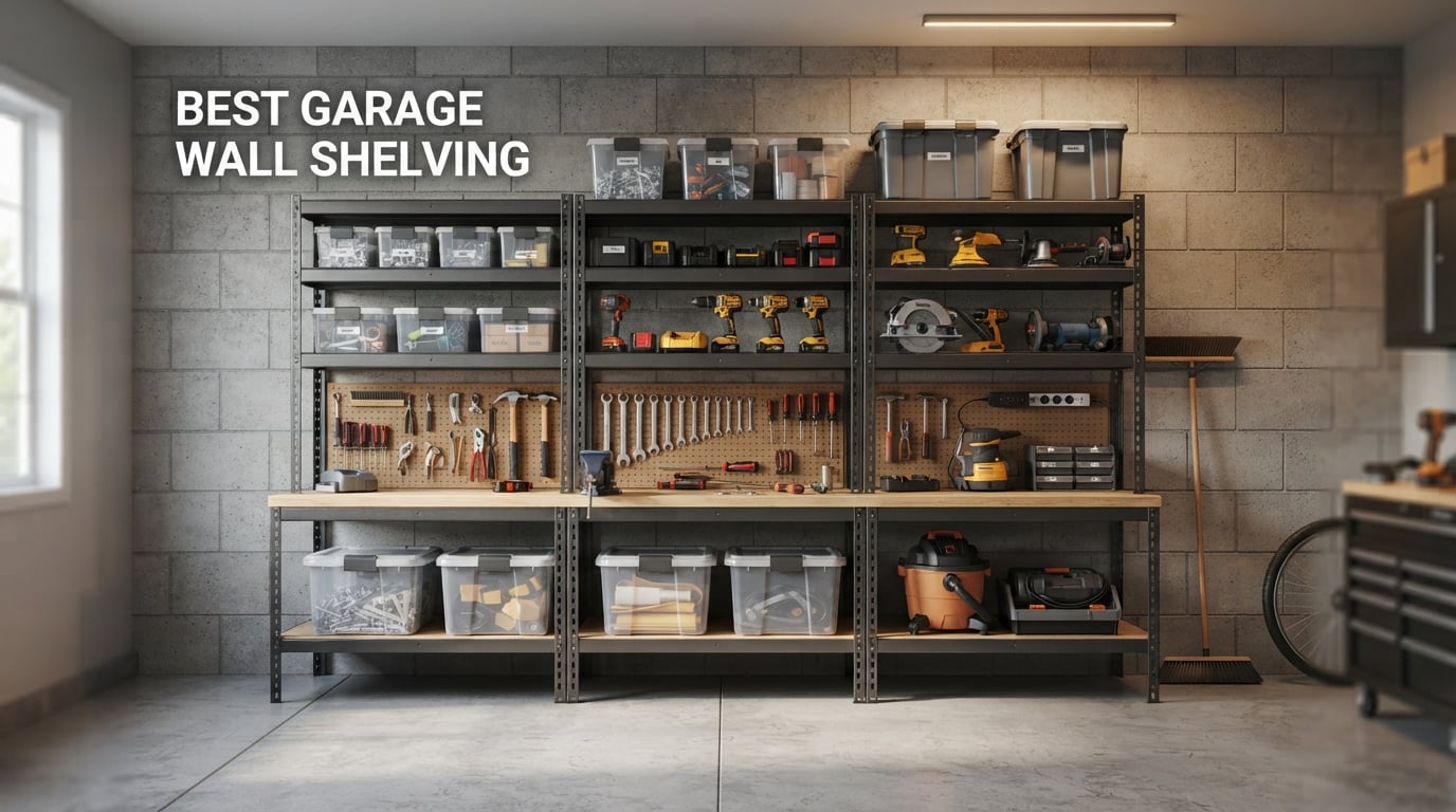 best garage wall shelving