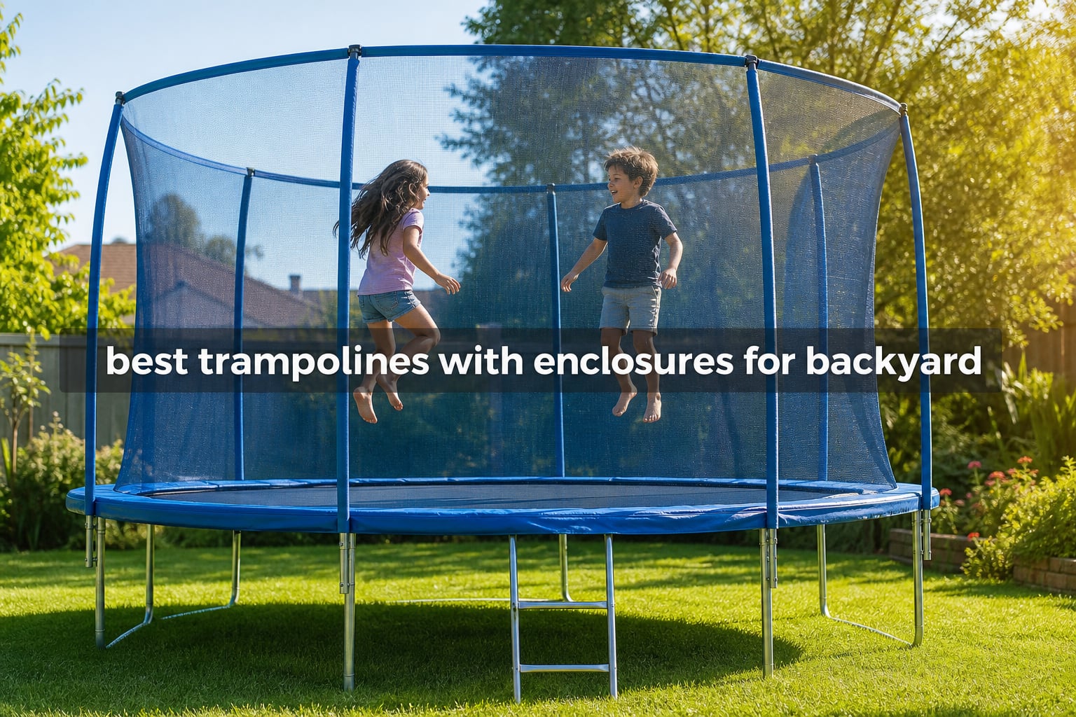 best trampolines with enclosures for backyard